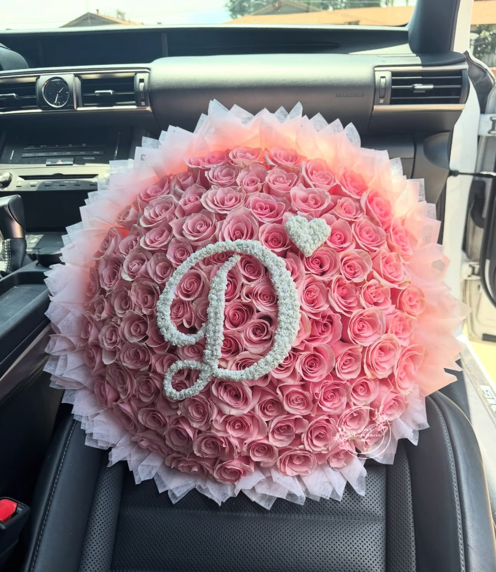Personalized Roses with Letters, Numbers or Names